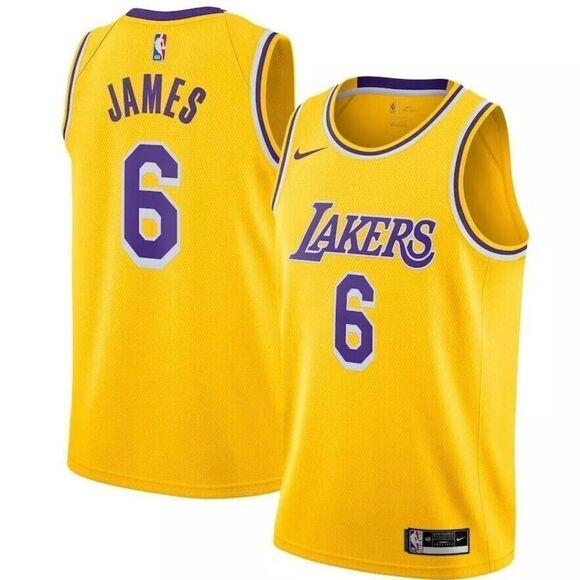 Nike LA Lakers Lebron James #6 Swingman Icon Edition Jersey - Picture 1 of 8